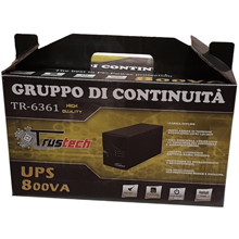 GRUPPO DI CONTINUITA' 800VA 480W 2 USCITE BIVALENTI AC RESTART TRUSTECH