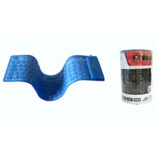 TASTIERA FLESSIBILE USB + PS2 BLU