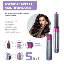 ASCIUGACAPELLI PROFESSIONALE MULTIFUNZIONE 5 IN 1 1000W