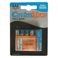 4 MINI STILO ALCALINE + 1 MINI STILO RICARICABILE 750 MAH