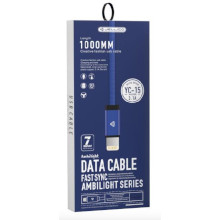 CAVO JELLICO RINFORZATO USB LIGHTNING YC-15 3.1A BLU