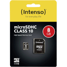 MICRO SD INTENSO 8GB CLASSE 10 CON ADATTATORE 3413460