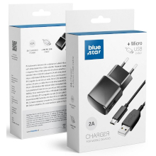 CARICABATTERIE DA CASA USB 2A + CAVO MICRO USB NUOVA VERSIONE