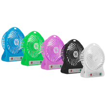VENTILATORE DA TAVOLO 14CM RICARICA USB COLORI VARI