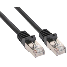 CAVO PER RETE DATI LAN CAT.5E RJ45 SCHERMATURA F/UTP NERO 5 MT