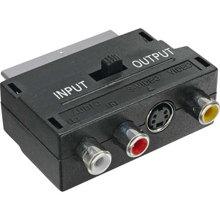 ADATTATORE SCART A 3X RCA E SVHS IN OUT