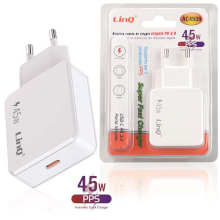 ALIMENTATORE 45W CON 1 X TYPE-C PD 45W BIANCO