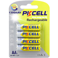 BATTERIA PKCELL RICARICABILE STILO AA 1300 MAH - BLISTER 4 PEZZI