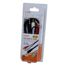 CAVO AUDIO DA SPINA JACK 3,5 A 2X RCA NERO 3M