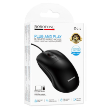 MOUSE USB BOROFONE BG19 1200DPI NERO