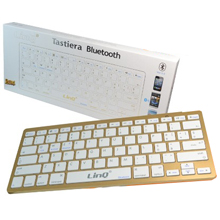 TASTIERA BLUETOOTH PER PC MAC IPHONE IPAD SMARTPHONE COLORE GOLD