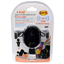 SUPPORTO PER SMARTPHONE DA AUTO CON RICARICA WIRELESS QI 15W