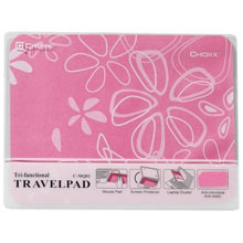 TAPPETINO MOUSE IN MICROFIBRA 3 IN 1 PINK