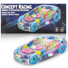 AUTO DA CORSA GIOCATTOLO TRASPRARENTE CON LUCI LED CONCEPT RACING