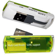 CARD READER PORTATILE USB COLORATO COMPATIBILE SDHC