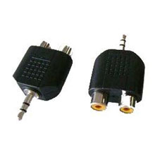 SPLITTER DA JACK 3,5 A 2 RCA FEMMINA