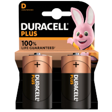 BATTERIE DURACELL PLUS TORCIA D 100% BL2