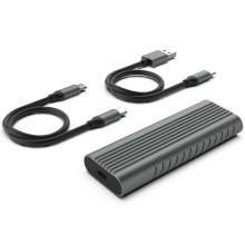 BOX ESTERNO IN ALLUMINIO PER SSD M.2 NVME/PCIE SENZA VITI USB-C 3.2 GEN2