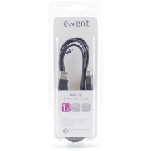 CAVO PROLUNGA USB 2.0 A/A M/F 1.8M NERO BLISTER