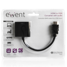 ADATTATORE DA HDMI A VGA CON AUDIO 15CM