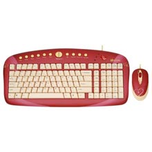 KIT TASTIERA USB + MOUSE LASER USB ENCHANTED HEART
