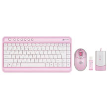 KIT TASTIERA + MOUSE WIRELESS USB TRAVELTINI PINK