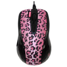 MOUSE OTTICO SERIGRAFATO LUXLEOPARD PINK