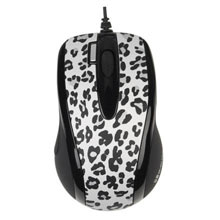 MOUSE OTTICO SERIGRAFATO LUXLEOPARD BLACK AND WHITE