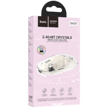 MOUSE WIRELESS 2.4GHZ + BLUETOOTH HOCO GM29 1600DPI TRASPARENTE BIANCO