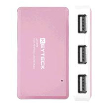 HUB 4 PORTE USB 2.0 LONG PINK