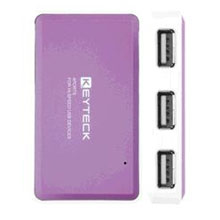 HUB 4 PORTE USB 2.0 LONG PURPLE