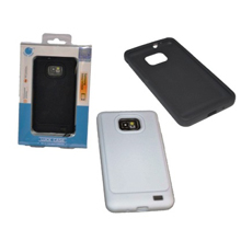 CUSTODIA PER GALAXY S2 I9100 IN PELLE NERA