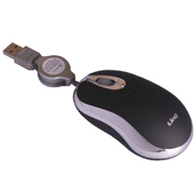 MINI MOUSE 1200 DPI USB RETRATTILE COLORI VARI