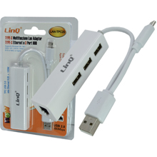 TYPE-C ETHERNET E 3 PORTE HUB USB