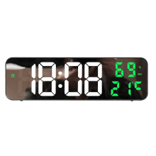 OROLOGIO DA TAVOLO/PARETE CON TEMPERATURA-DATA COLORE VERDE
