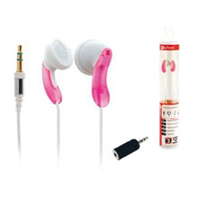 AURICOLARE MP3 ROSA JACK 3,5 CON RIDUTTORE DA 2.5MM.