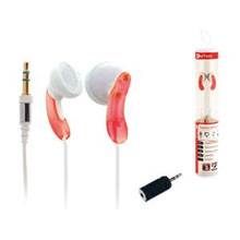 AURICOLARE MP3 ROSSO JACK 3,5 CON RIDUTTORE DA 2.5MM.