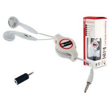 Evoltrade Srl - AURICOLARI CON CAVO AVVOLGIBILE E RIDUTTORE JACK DA 2,5MM.