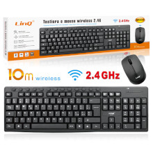 KIT TASTIERA E MOUSE WIRELESS 2.4GHZ