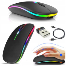 MOUSE WIRELESS MR12 CON LUCI LED RGB E BATTERIA RICARICABILE