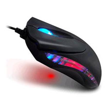 MOUSE LASER 2000DPI, LIGHT LED, NERO,USB