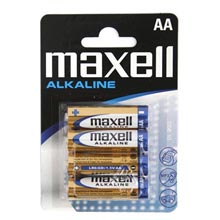 BATTERIE MAXELL ALKALINE STILO AA 4 PZ