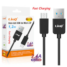 CAVO DATI RICARICA USB MICRO USB PER SMARTPHONE 1,2 MT NERO