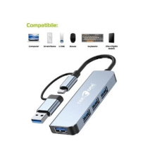 HUB DOPPIA INTERFACCIA USB 3.0 + TYPE-C CON 4 PORTE USB OCTEK-8