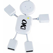 HUB 4 PORTE USB 2.0 A FORMA DI OMINO