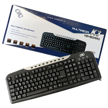 TASTIERA MULTIMEDIALE NERA USB