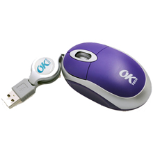 MOUSE USB CON CAVO RETRATTILE GLICINE
