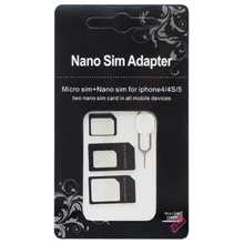 KIT DI 3 ADATTATORI PER NANO SIM E MICRO SIM