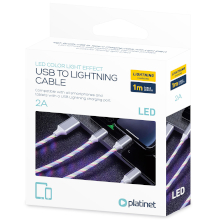 CAVO USB LIGHTNING CON LUCI LED 2A 1M