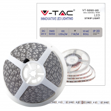 STRISCIA LED SMD5050 7W/M 10M 60 LED/M 24V RGB IP20 10MM